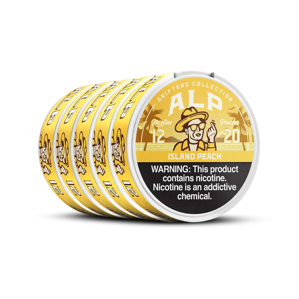 ALP Drifters Island Peach Nicotine Pouches (5 Pack) - Image 2