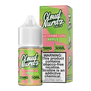 Cloud Nurdz TFN Salt Eliquid 30mL – Watermelon Apple –
