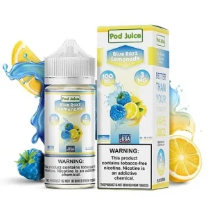 Pod Juice Freebase Nicotine - Blue Razz Lemonade