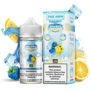 Pod Juice Freebase Nicotine - Blue Razz Lemonade Freeze