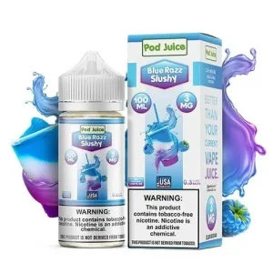 Pod Juice Freebase Nicotine - Blue Razz Slushy