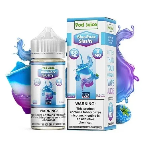 Pod Juice Freebase Nicotine - Blue Razz Slushy Freeze