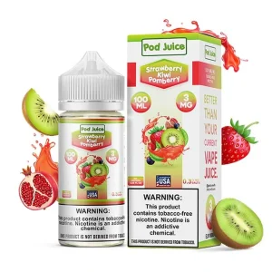 Pod Juice Freebase Nicotine - Strawberry Kiwi Pomberry