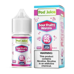 Pod Juice – Sour Fruity Worms – 30ML E-Liquid