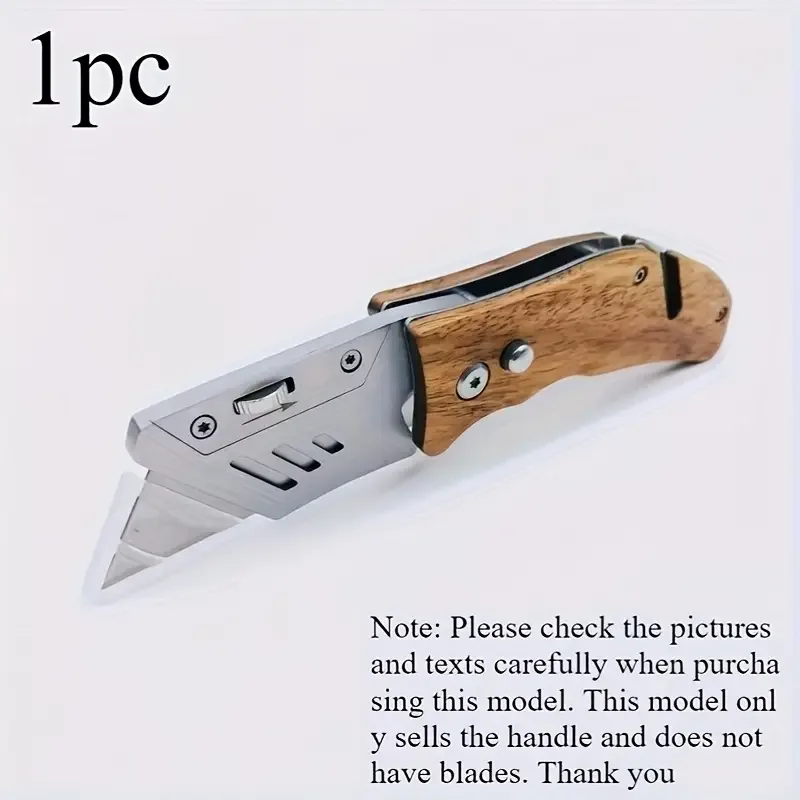 Rosewood Stainless Steel Folding Handle - Blade Not Included
