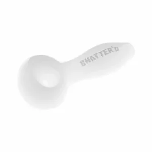 Shatter'd Glassworks Glass Spoon Pipe - 4"
