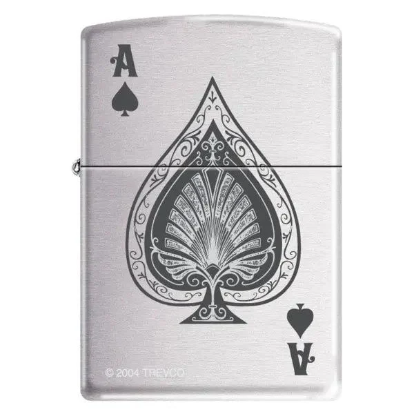 Zippo Lighter - Vintage Spade Brushed Chrome